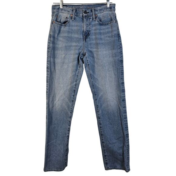 American Eagle Jeans Men's 30X36 Blue Relaxed Straight Medium Wash Casual Work - Picture 1 of 9